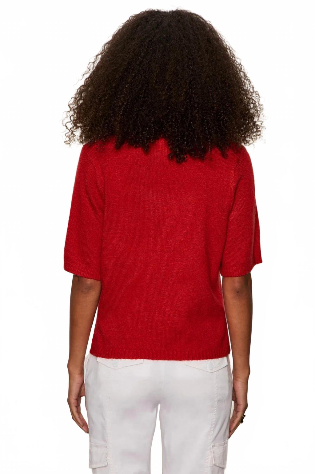 Perfect Short Sleeve Sweater Tee In Tulip