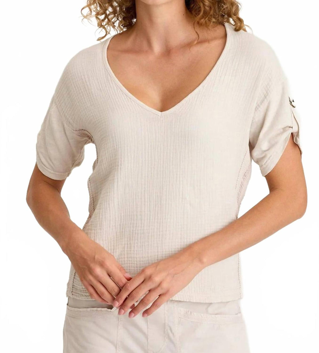 Milani Short Sleeve Top In Sonic Silver