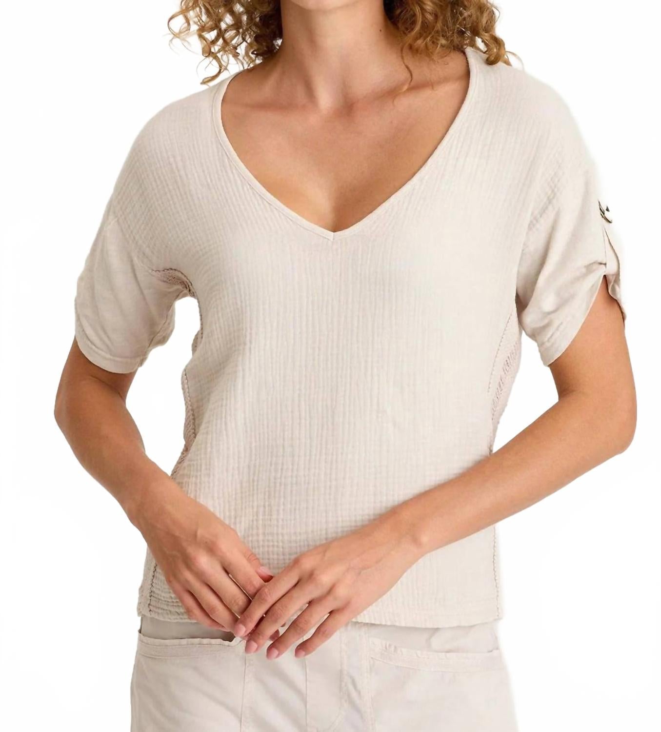 Milani Short Sleeve Top In Sonic Silver