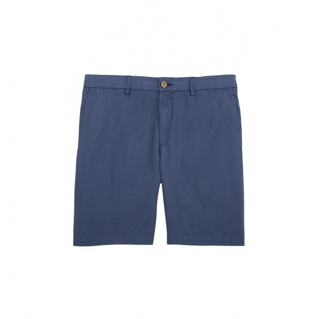 Men's Linen Blend Shorts In Navy