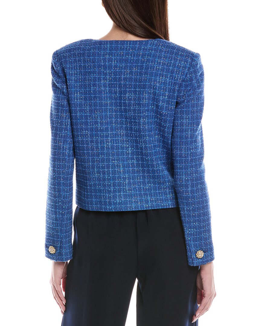 St. John Woven Knit Bracelet Sleeve Jacket