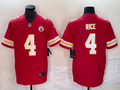 Men's Kansas City Chiefs Rashee Rice #4 Red Game Jersey1