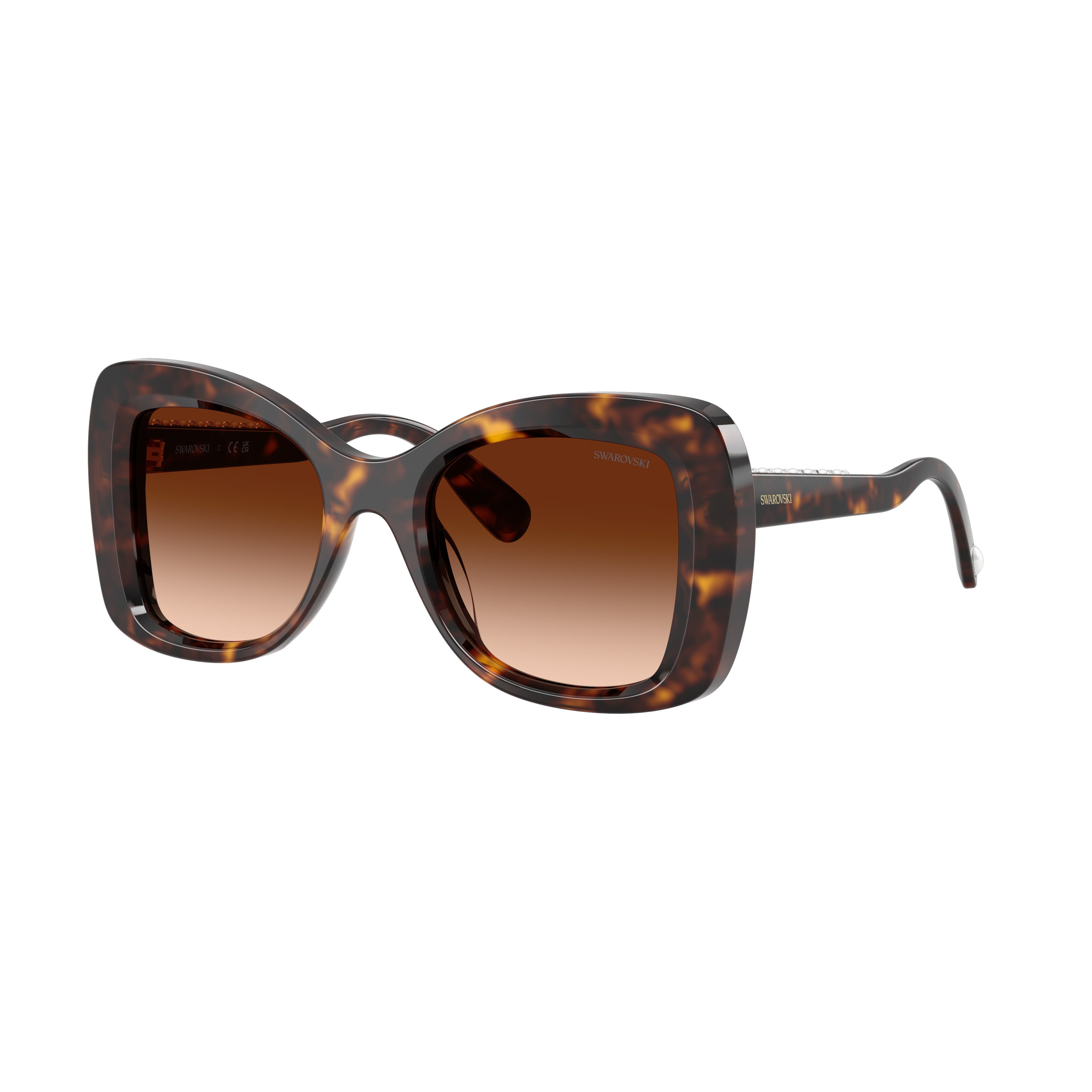 0Sk6062U Bold Oversized Square Sunglasses with Tortoiseshell Acetate Frame