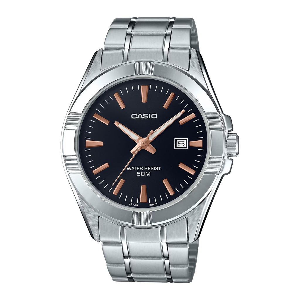 Casio Men’s Stainless Steel Analog Watch Black Dial - MTP-1308D-1A2V