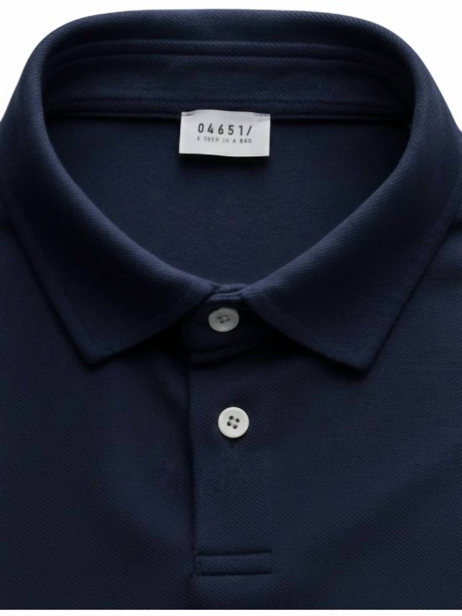Men's Pique Long Sleeve Tee In Navy