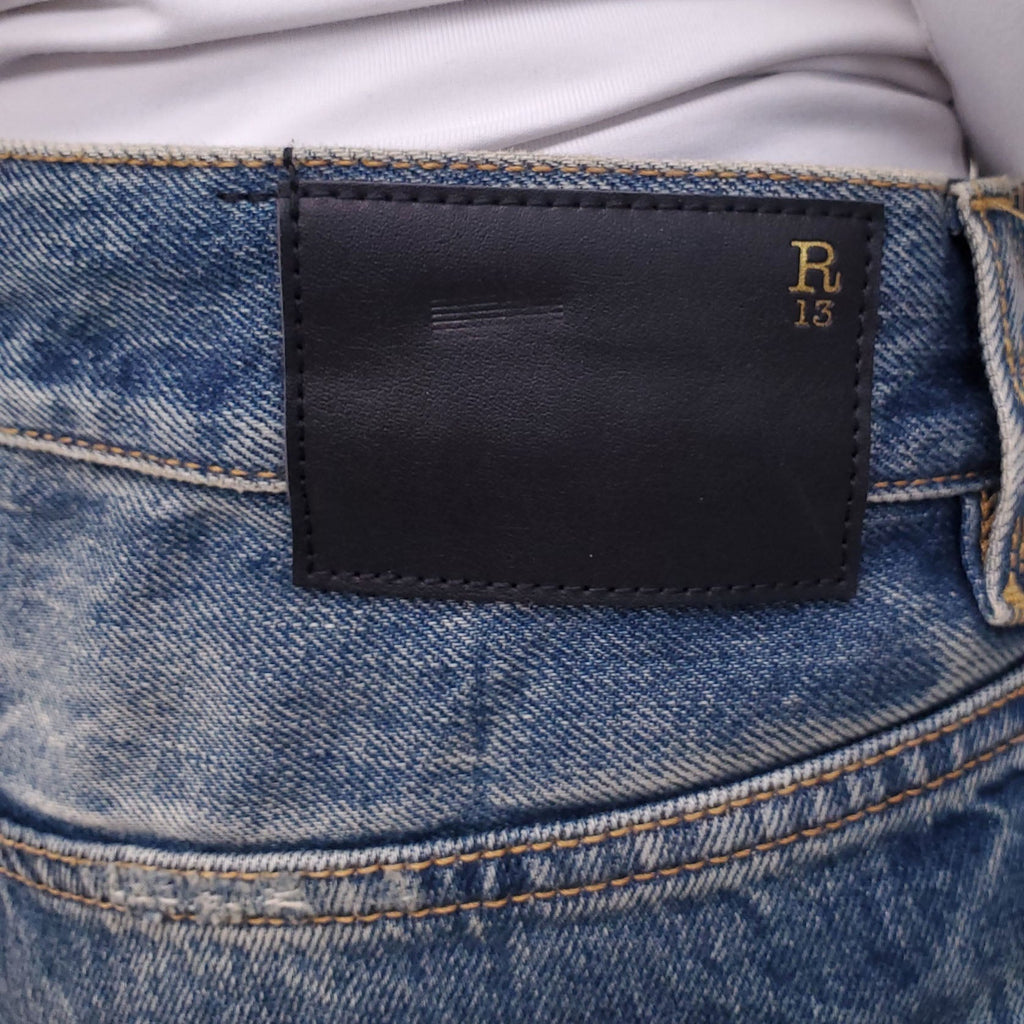 R13 DARK WASH 'BOYFRIEND' JEANS - SIZE 30