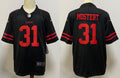 Men's San Francisco 49ers Raheem Mostert #31 Black Game Player jersey