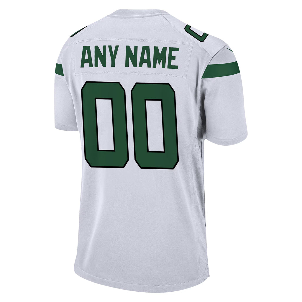New York Jets White Custom Game Jersey