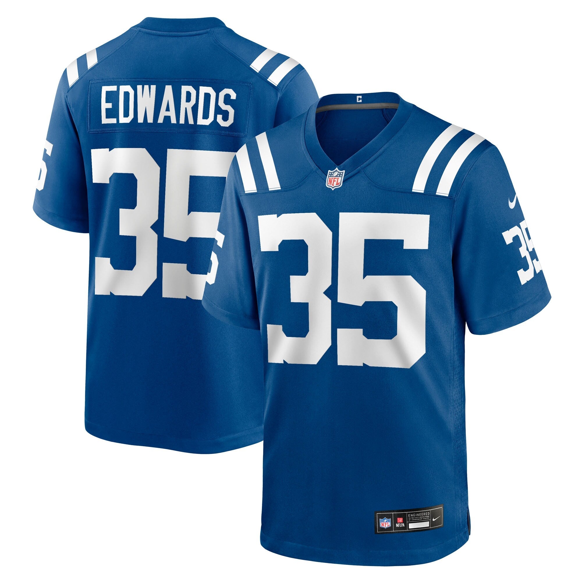 Indianapolis Colts Johnathan Edwards Royal Team Game Jersey