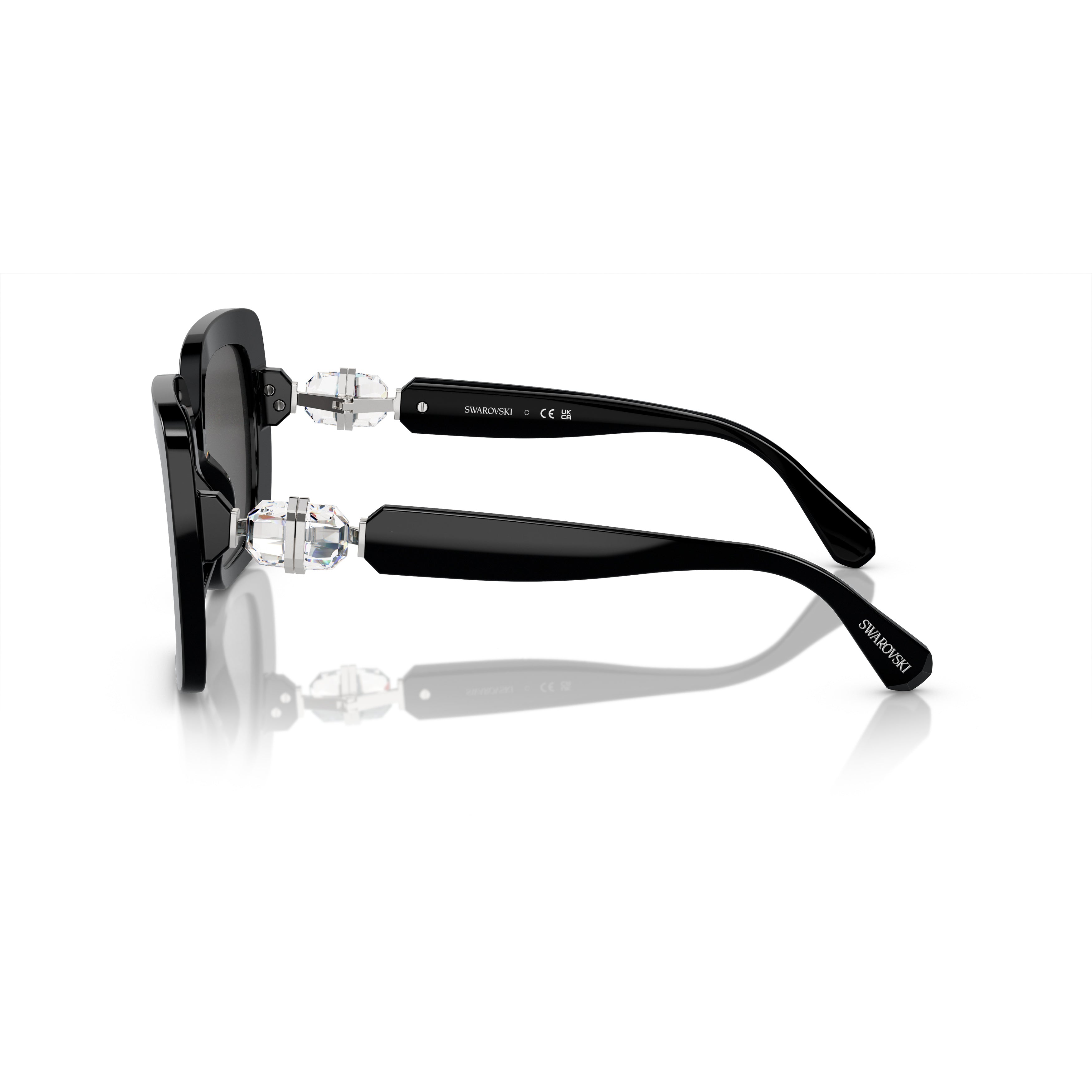 0Sk6001 Oversized Square Frame Sunglasses with Crystal Embellishment