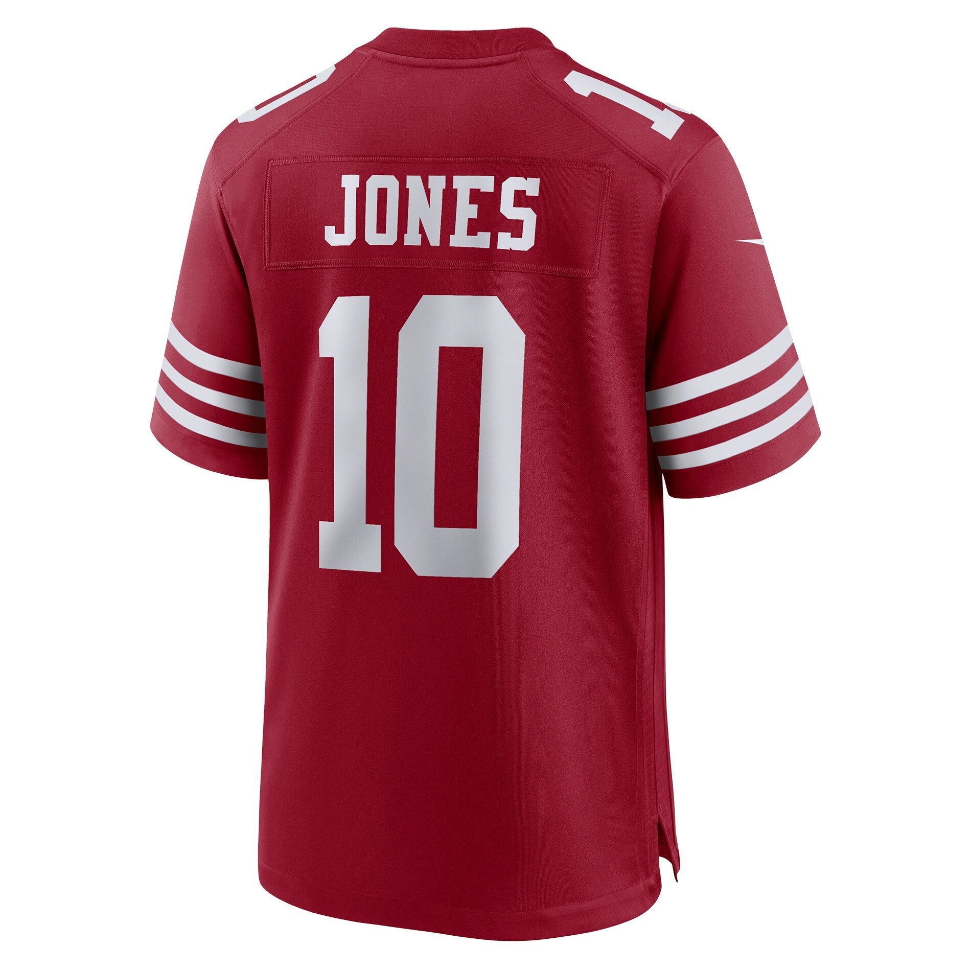San Francisco 49ers Mac Jones Scarlet Team Game Jersey