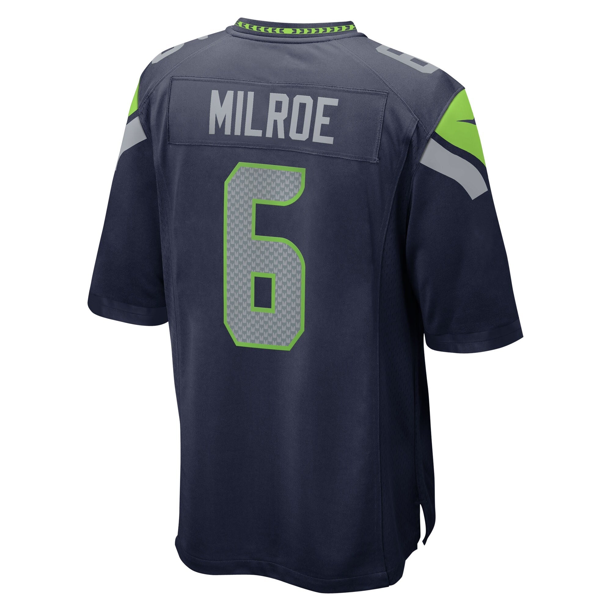 Seattle Seahawks Jalen Milroe College Navy 2025 NFL Draft Game Jersey