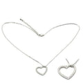 Rhodium 925 Sterling Silver Chain Pendant with AAA Grade CZ in Clear
