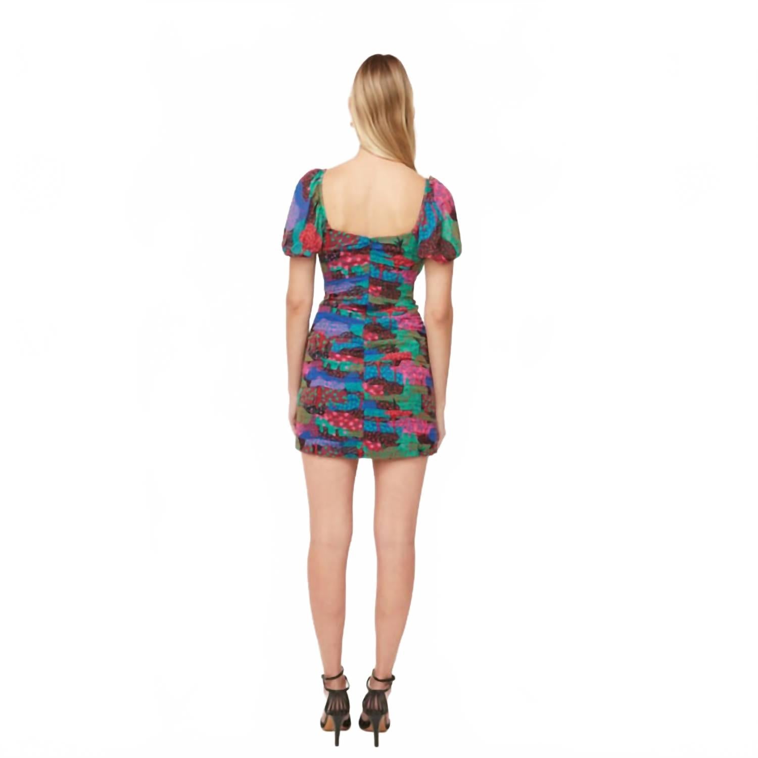 Clara Enchanted Woods Mini Dress In Multi