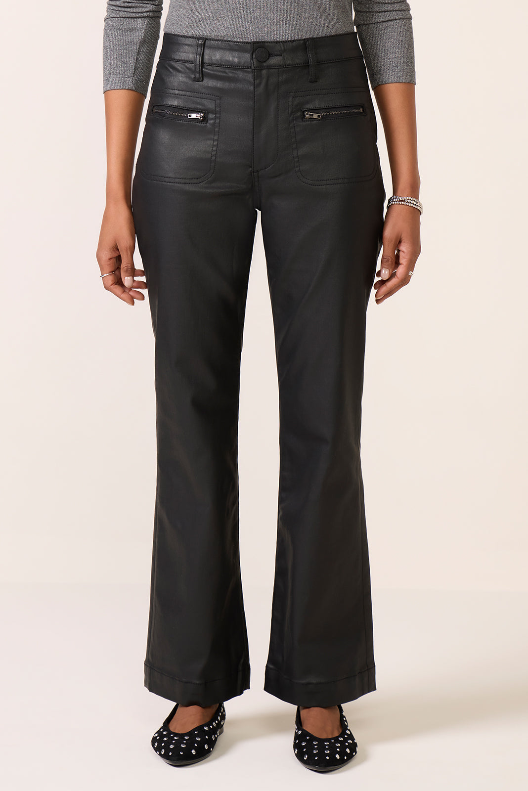 Women's Coated Kelsey w Zip Pants