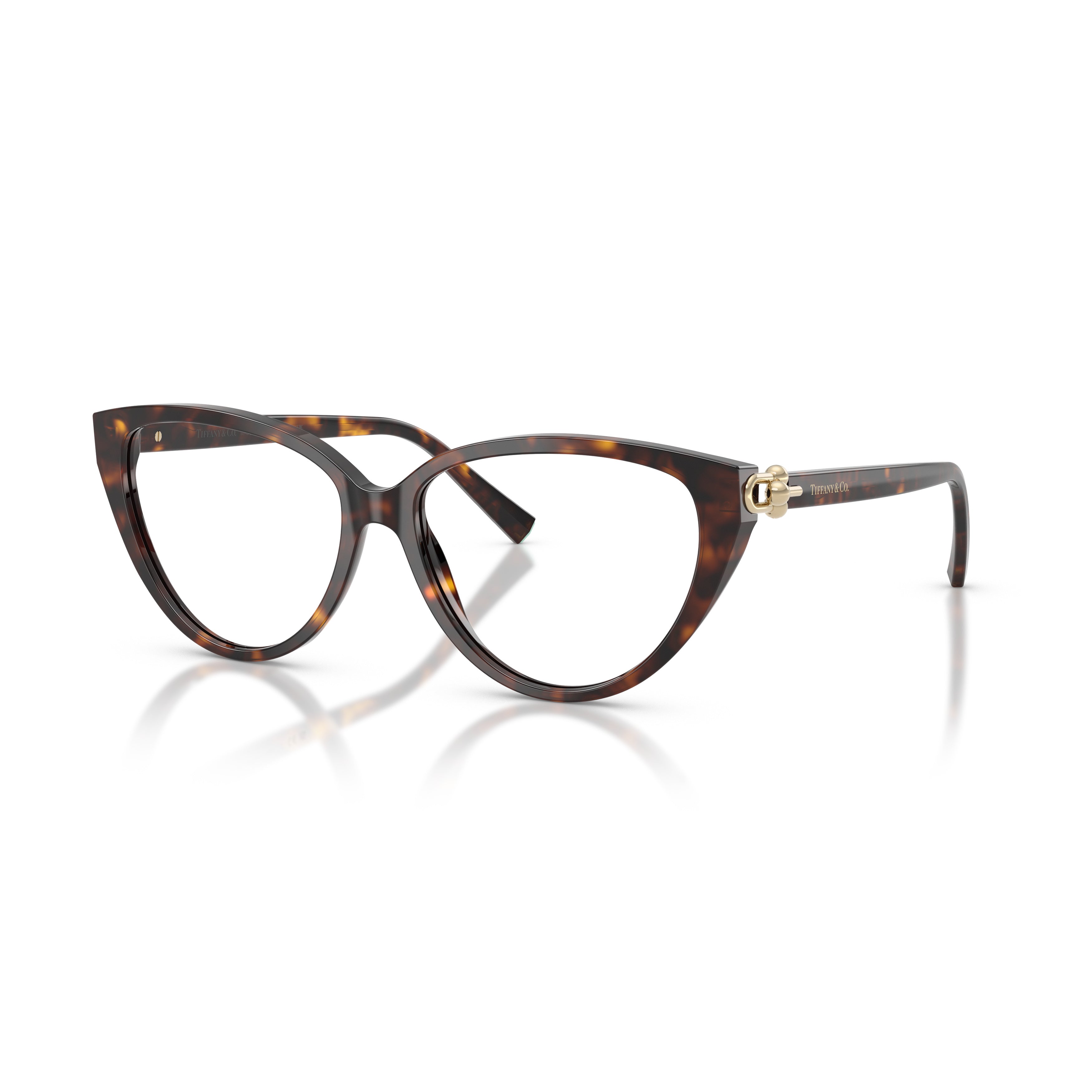 Cat-Eye Sunglasses With Tortoiseshell Frame And Gold Accents