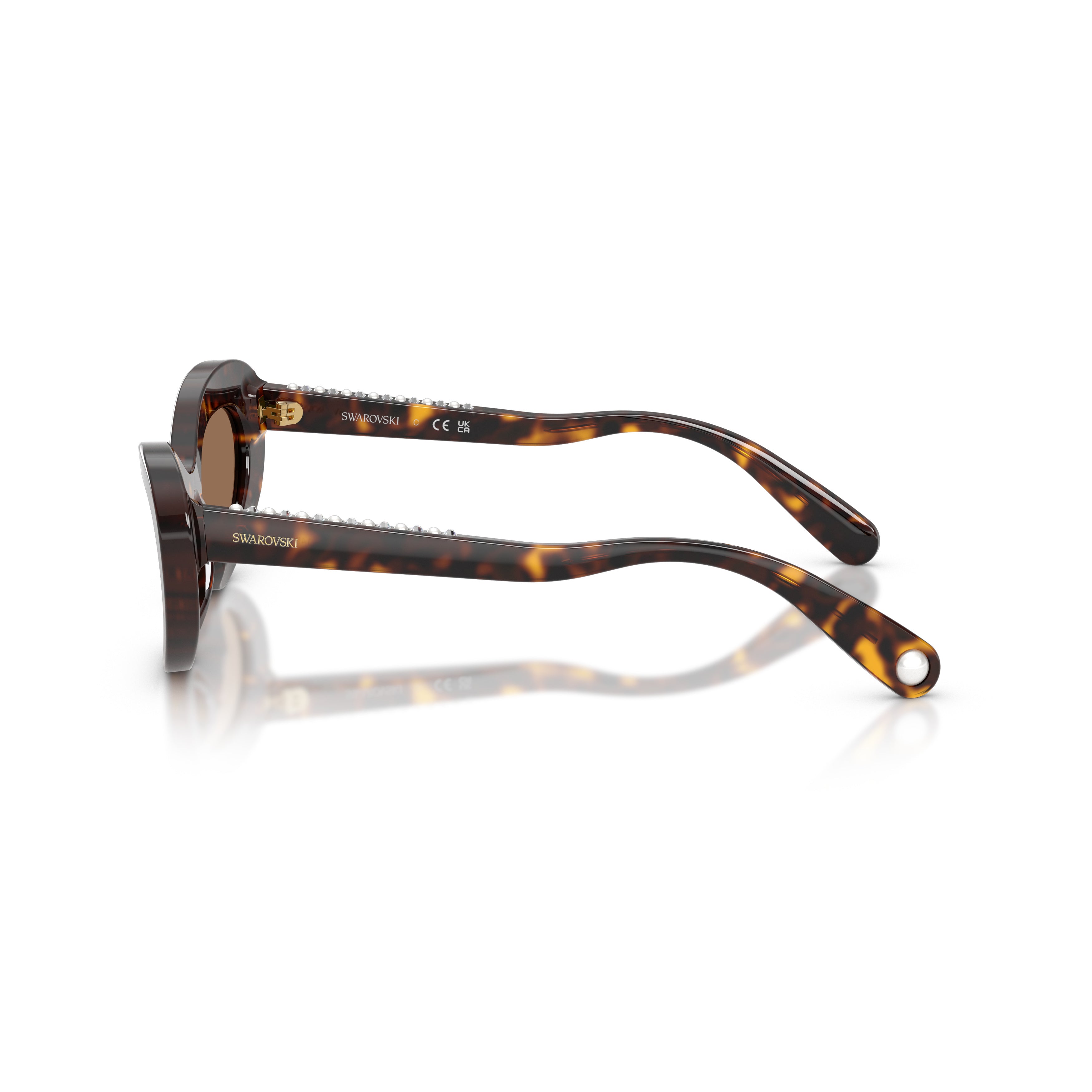 0Sk6061U Cat-Eye Sunglasses with Tortoiseshell Acetate Frame
