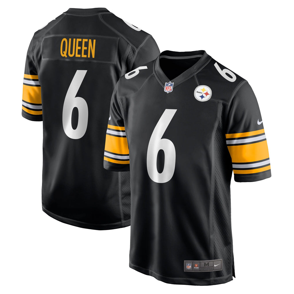 Pittsburgh Steelers Patrick Queen Black Game Player Jersey