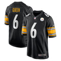 Pittsburgh Steelers Patrick Queen Black Game Player Jersey