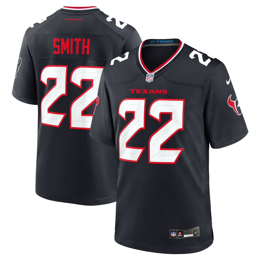 Houston Texans Jaylin Smith Navy Team Game Jersey