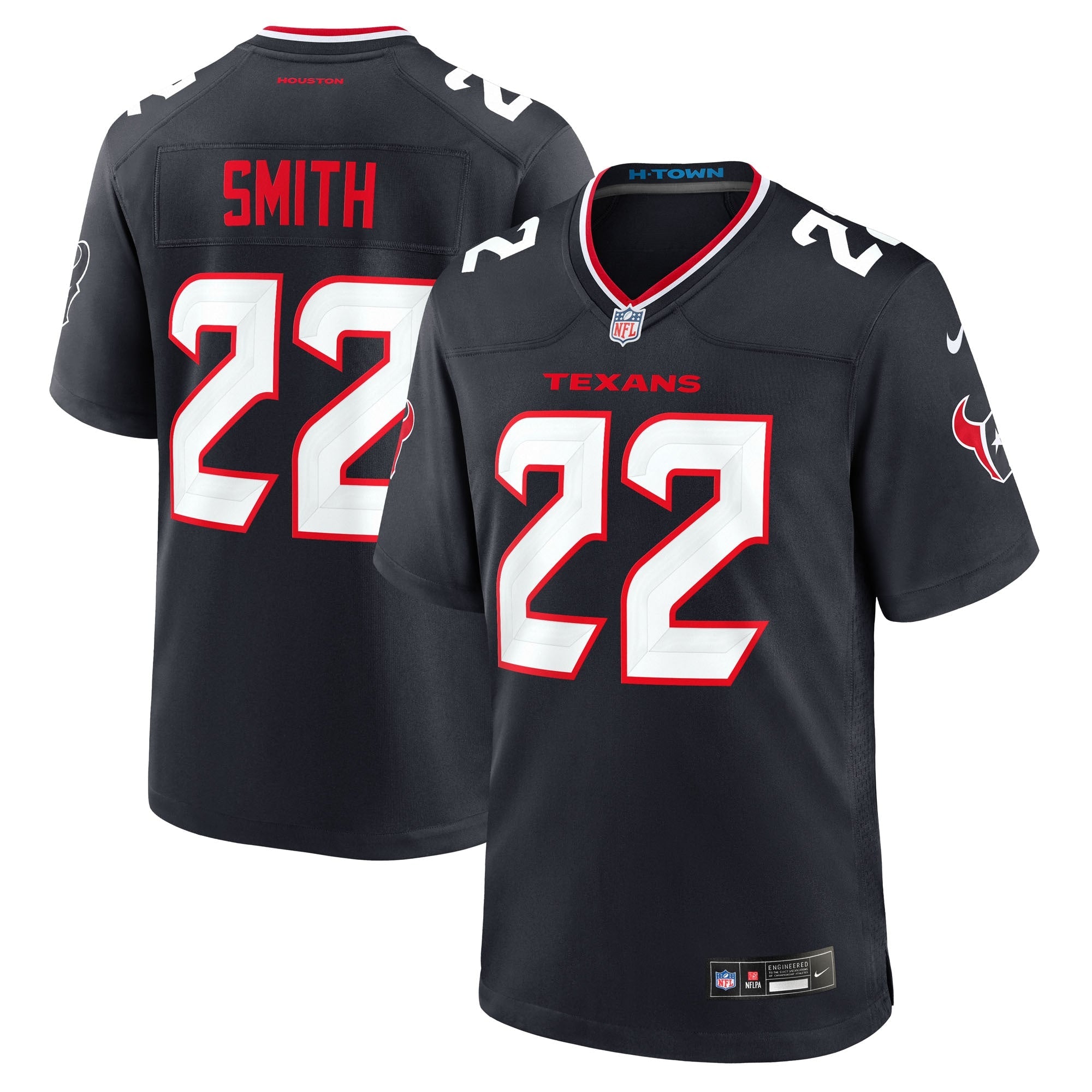 Houston Texans Jaylin Smith Navy Team Game Jersey