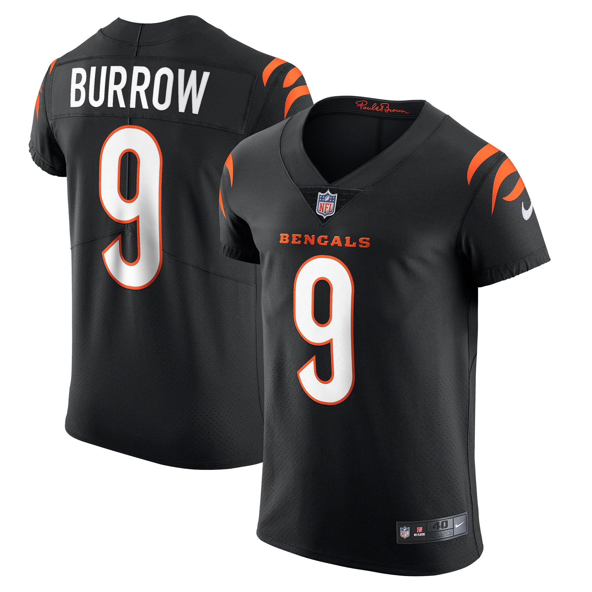 Cincinnati Bengals Joe Burrow Black Vapor Elite Jersey
