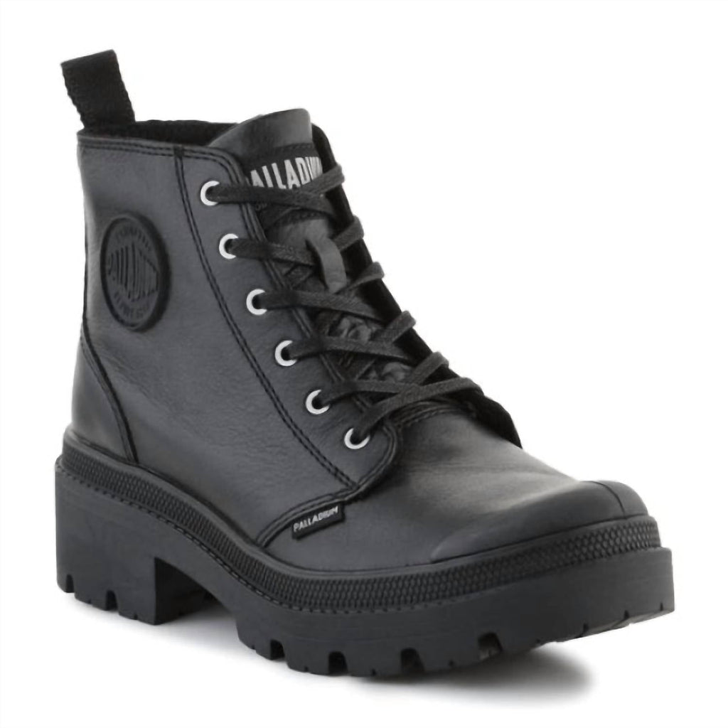 Women's Pallabase Leather Shoe In Black/black
