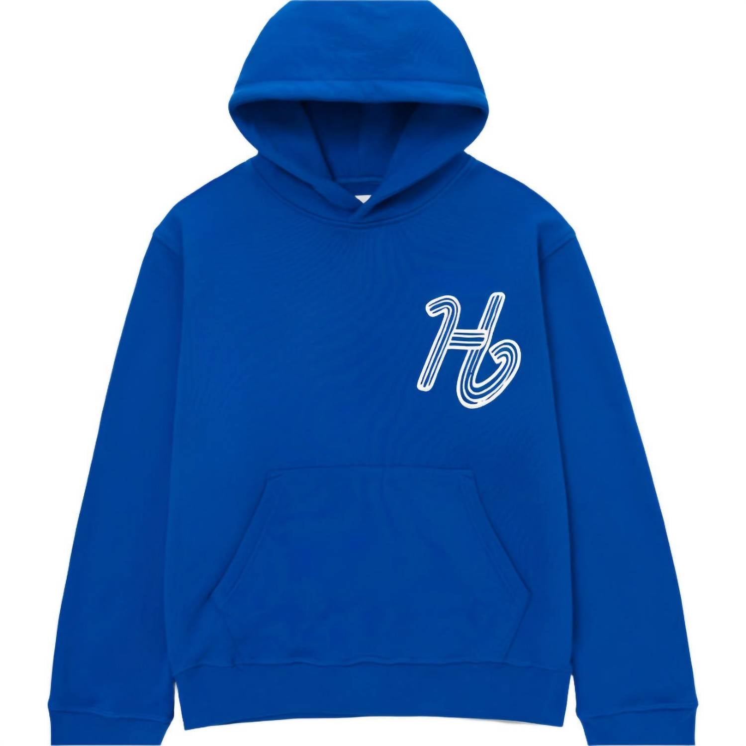Cursive Honor Hoodie In Blue
