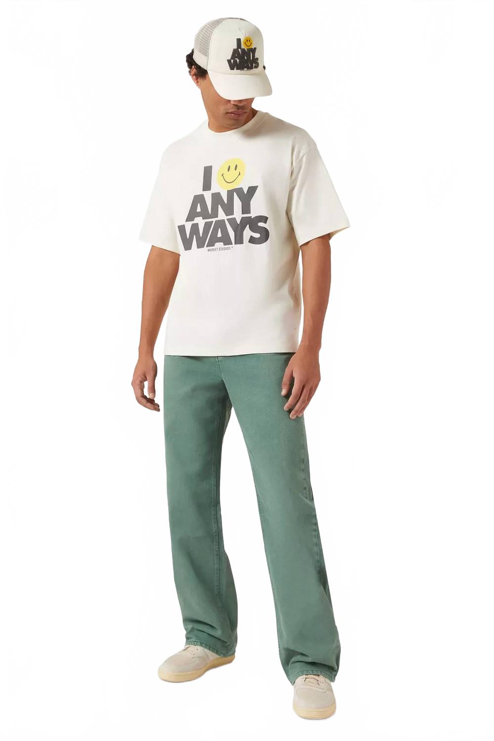 Smiley Smile Anyways T-Shirt In White
