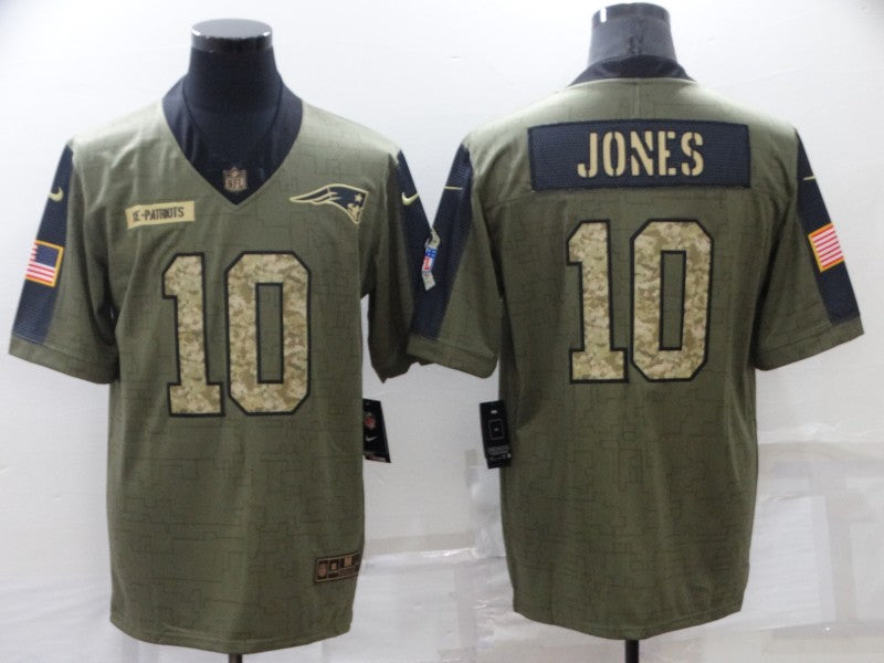 Men's New England Patriots Mac Jones #10 Brown Player Game Jersey1