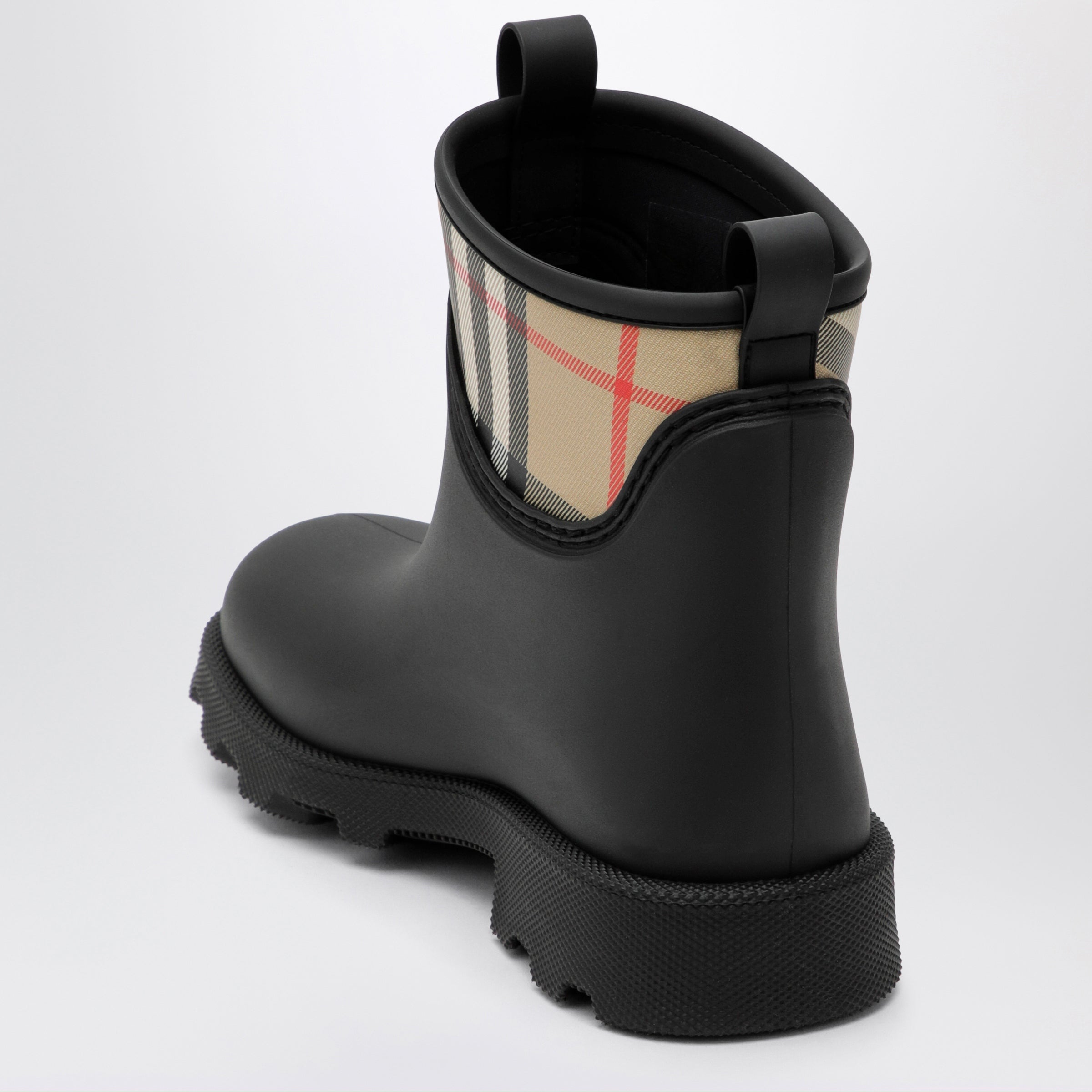 Burberry Marsh Stamp Rubber And Nylon Rain Boots In Black Women