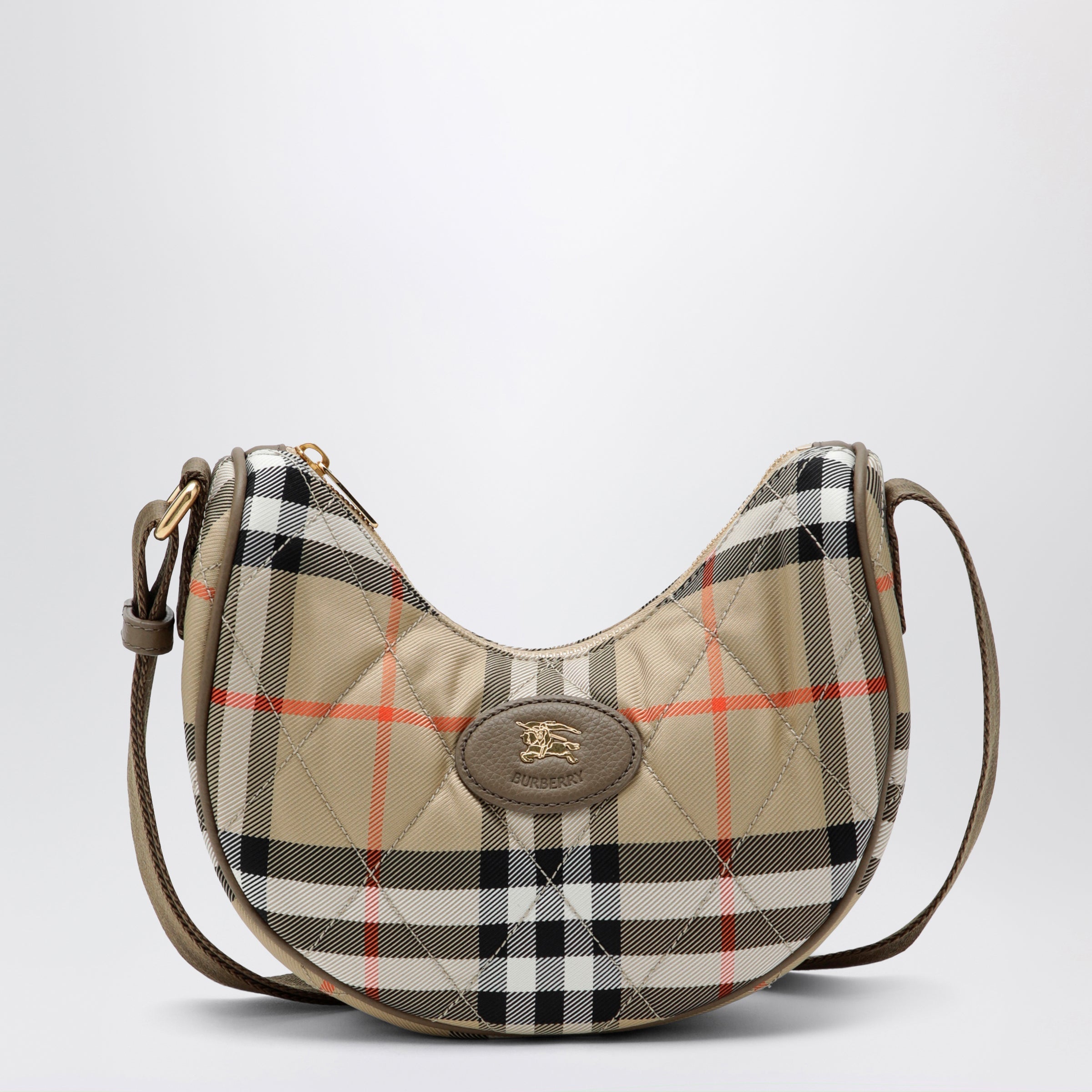 Burberry Horseshoe Quilted Nylon Crossbody Bag Women