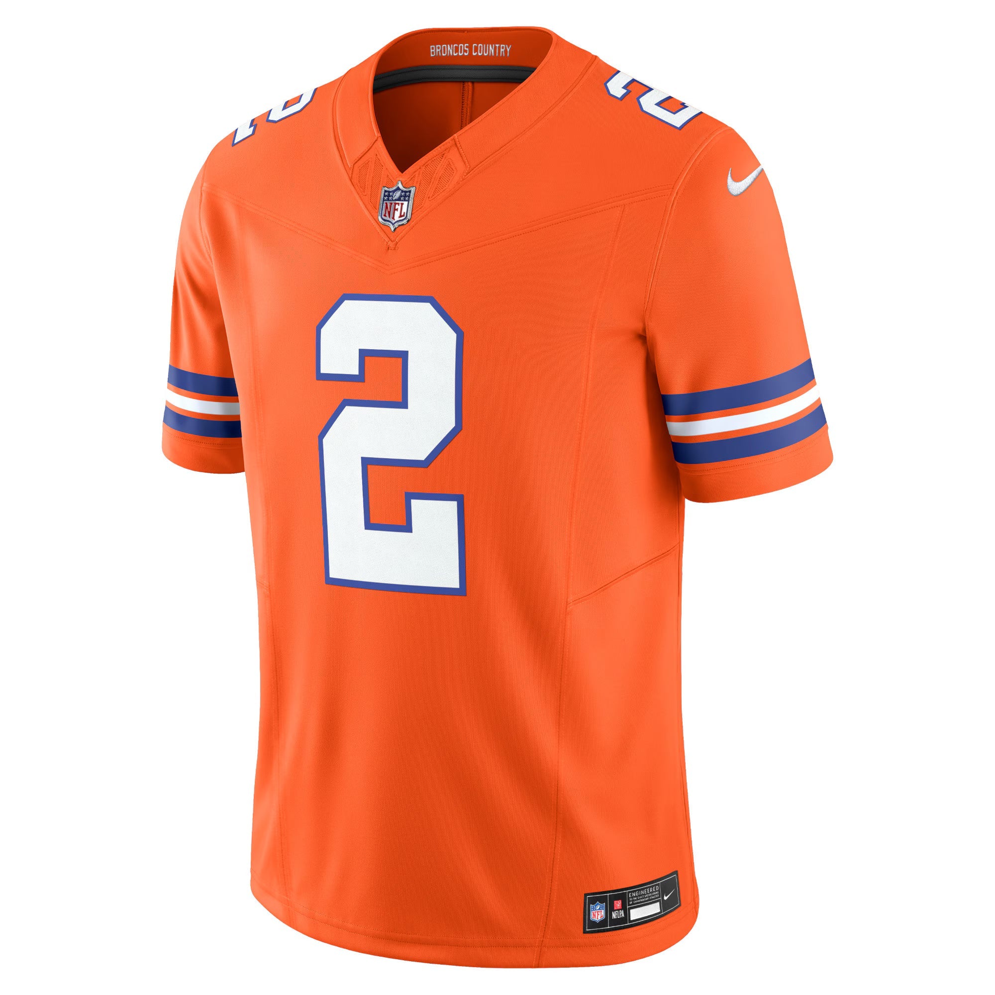 Denver Broncos Patrick Surtain II Orange Alternate Mile High Collection 1977 Throwback Vapor F.U.S.E. Limited Jersey