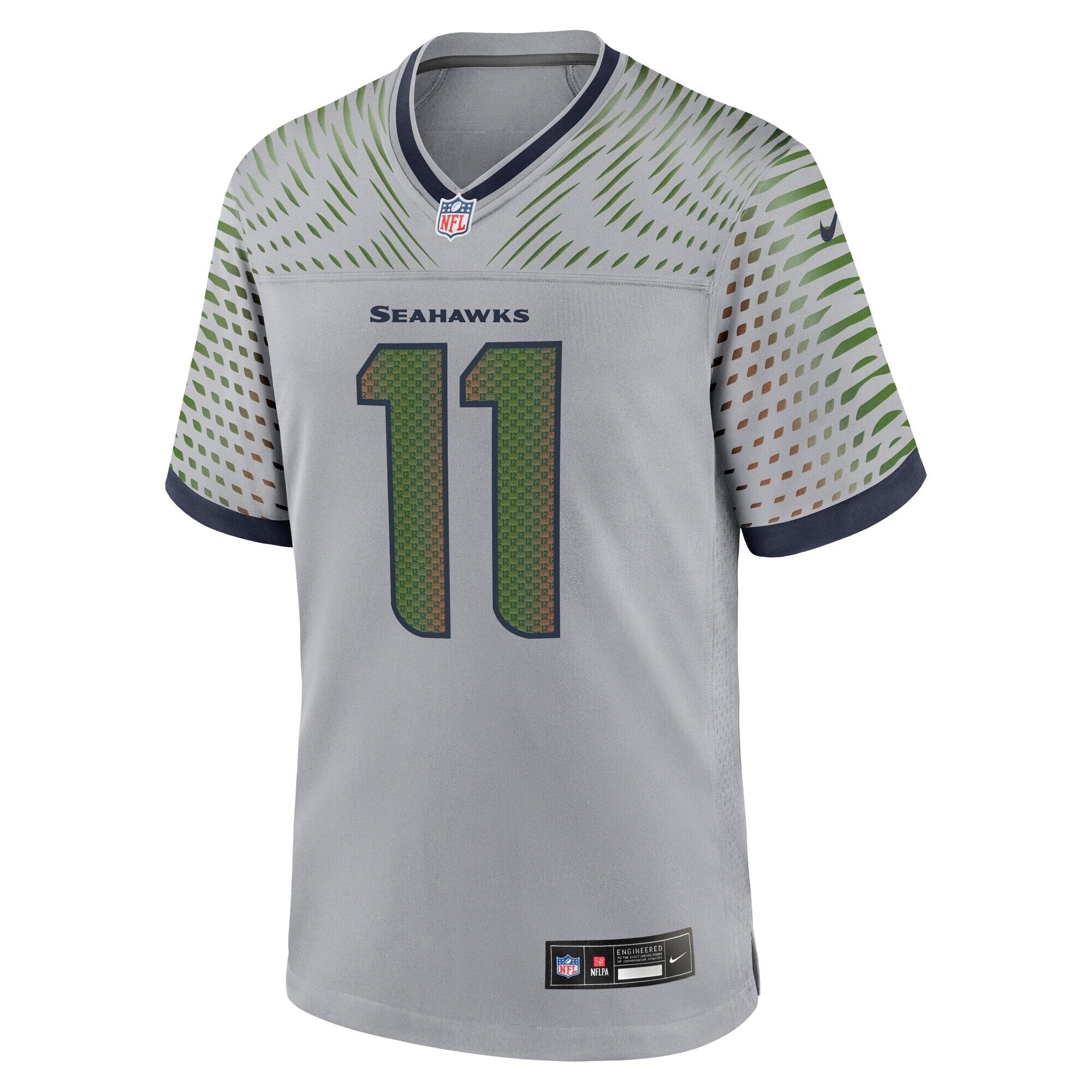 Seattle Seahawks Jaxon Smith-Njigba Wolf Gray 2025 Rivalries Collection Game Jersey