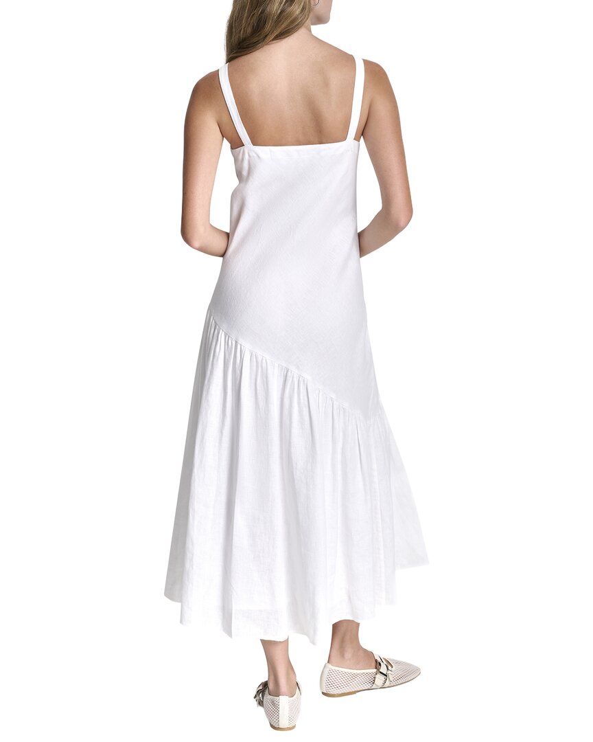 DKNY Shirred Linen Dress