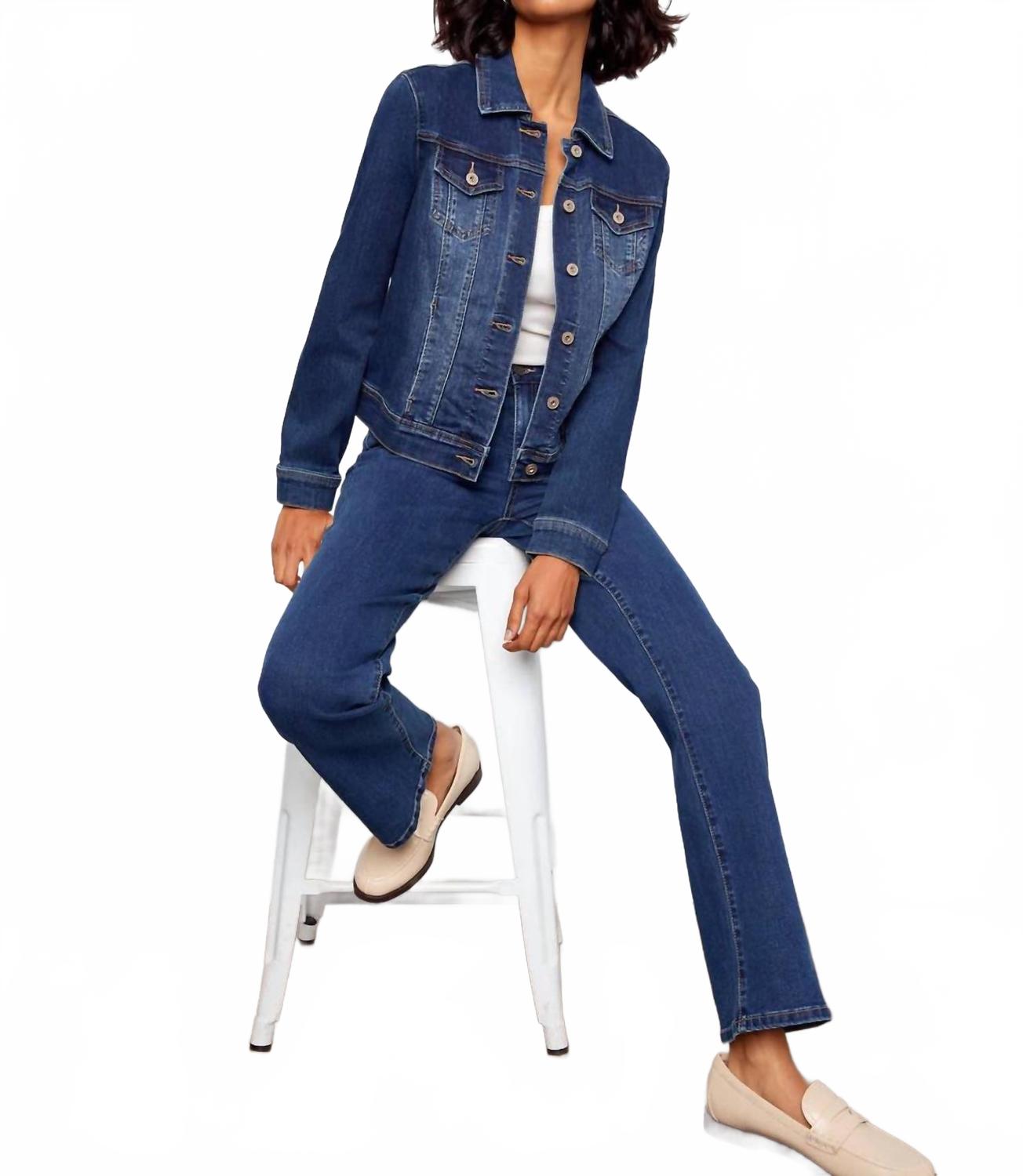 Stretch Denim Jacket In Indigo