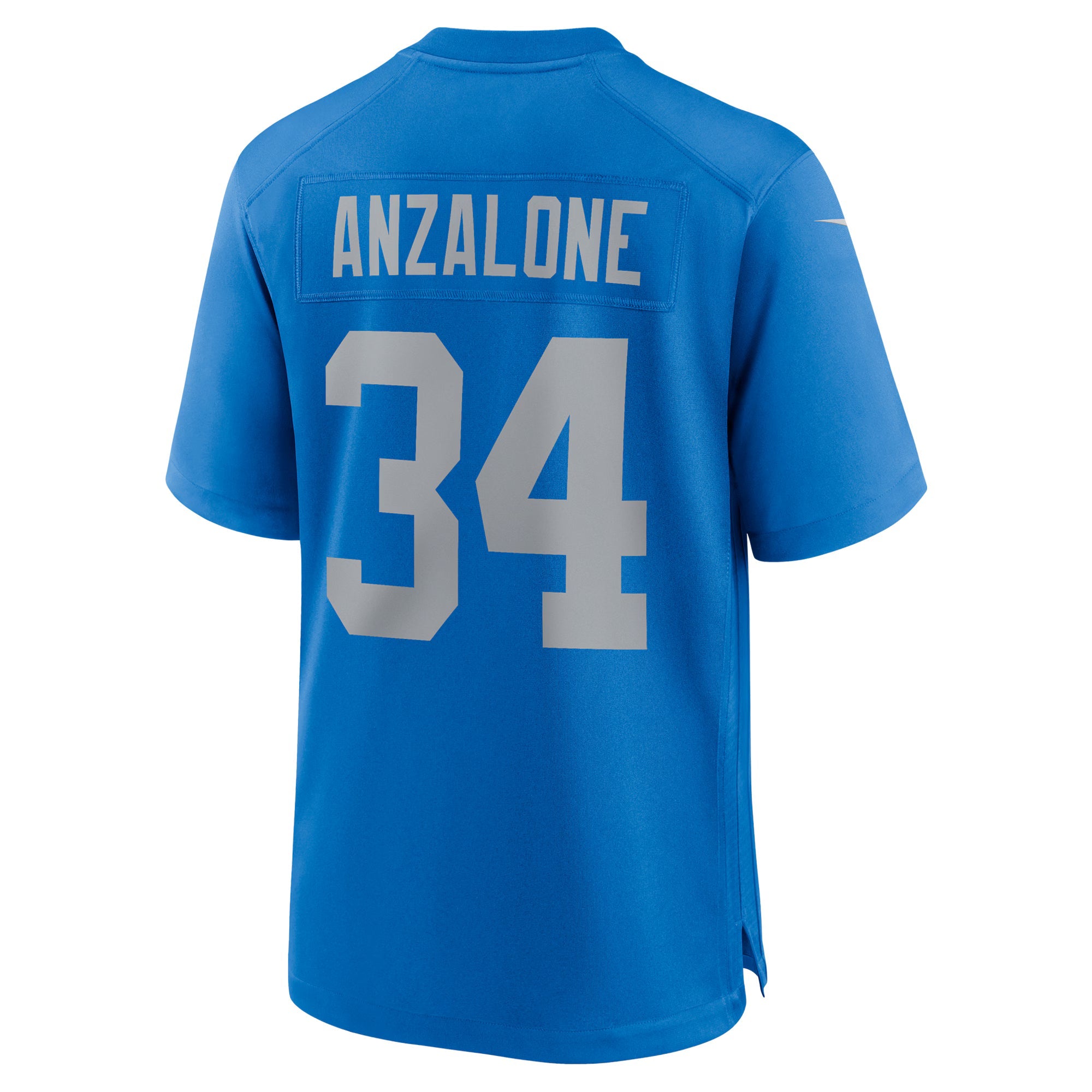 Detroit Lions Alex Anzalone Blue Alternate Game Jersey