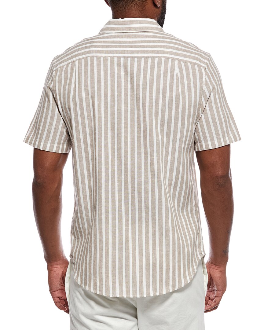 Onia Stripe Linen-Blend Shirt