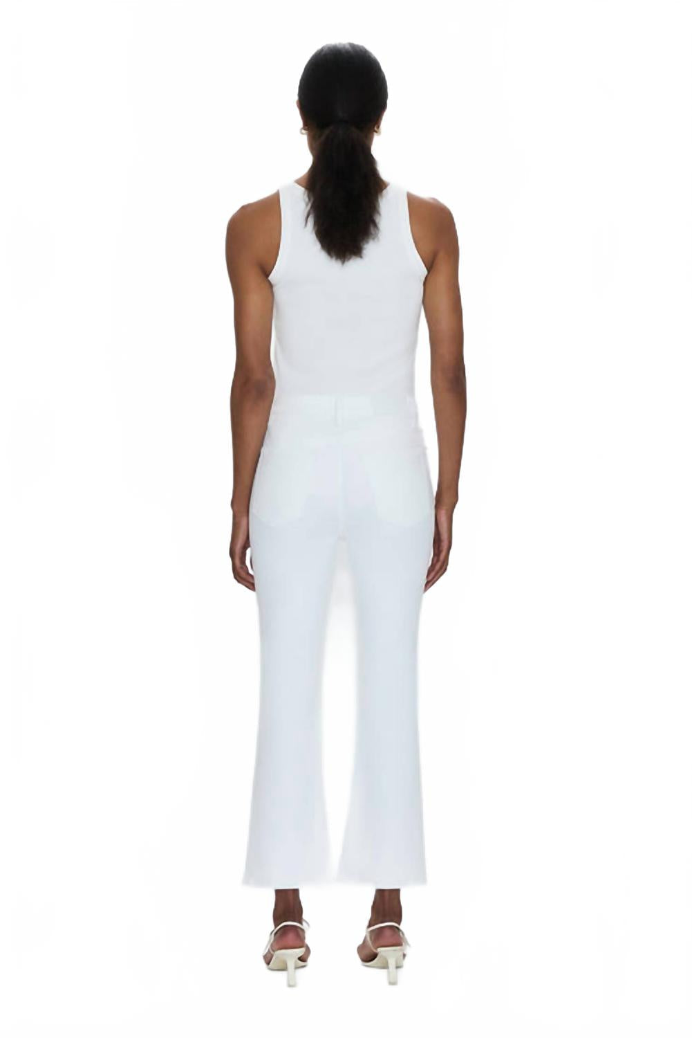 Lennon High Waist Ankle Bootcut Jeans In Vivid White