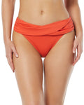 Vince Camuto Draped High-Waist Bikini Bottom