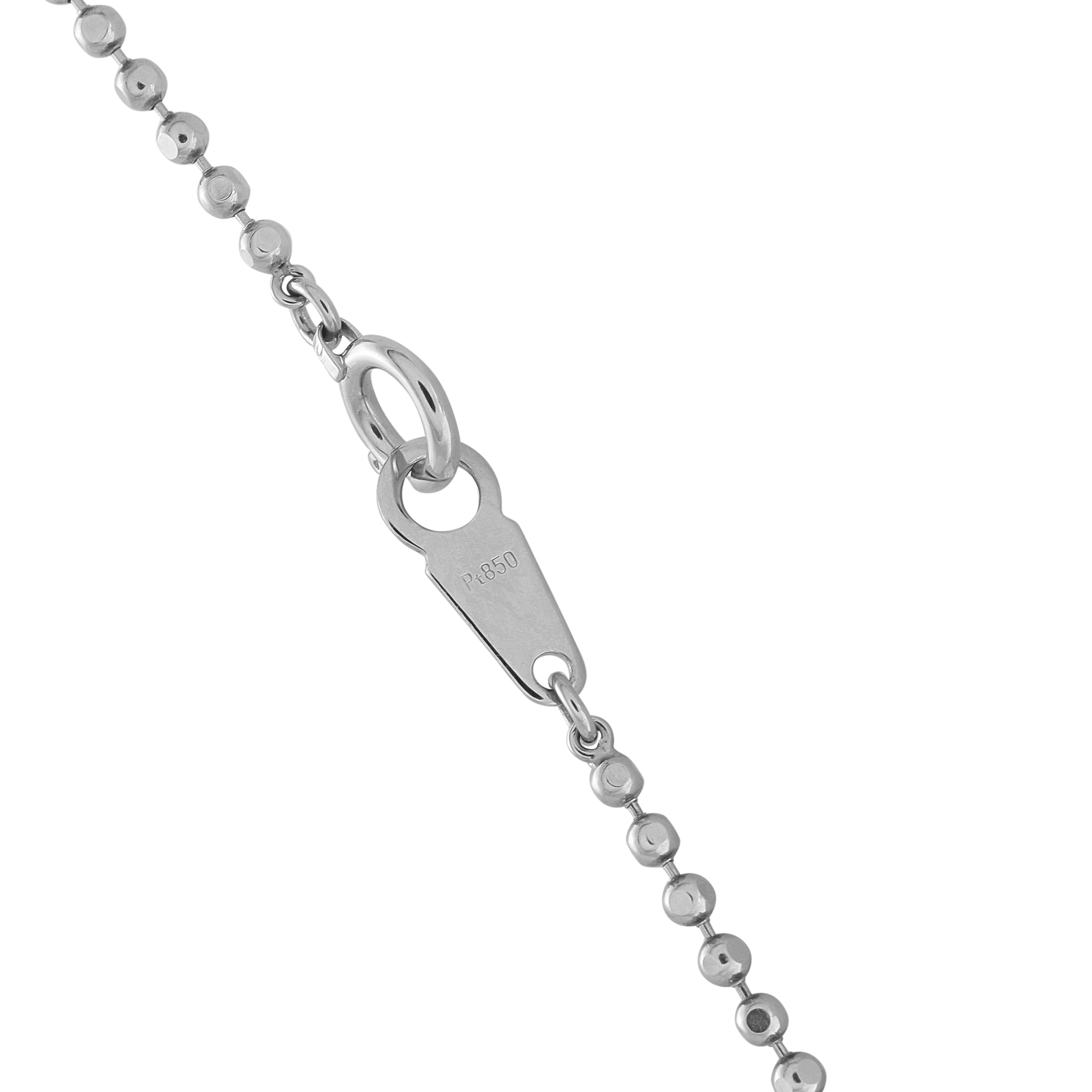 LB Exclusive Platinum 0.04ct Diamond and Tourmaline Pendant Necklace MF05-041426