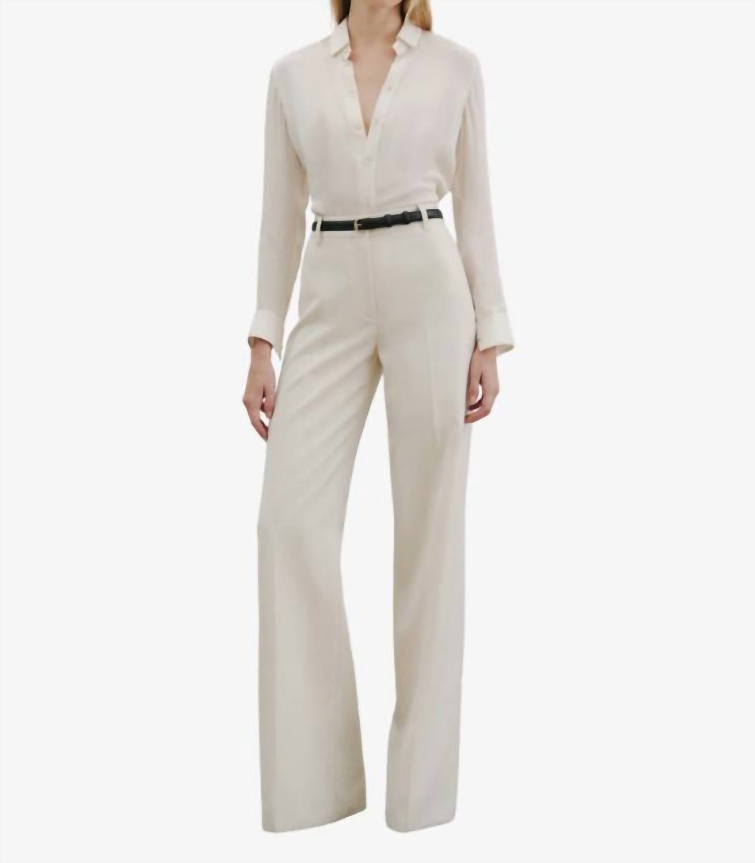 Rivers Wool Pants In Stone