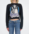 Aerosmith Cropped Long Sleeve Tee In Coal