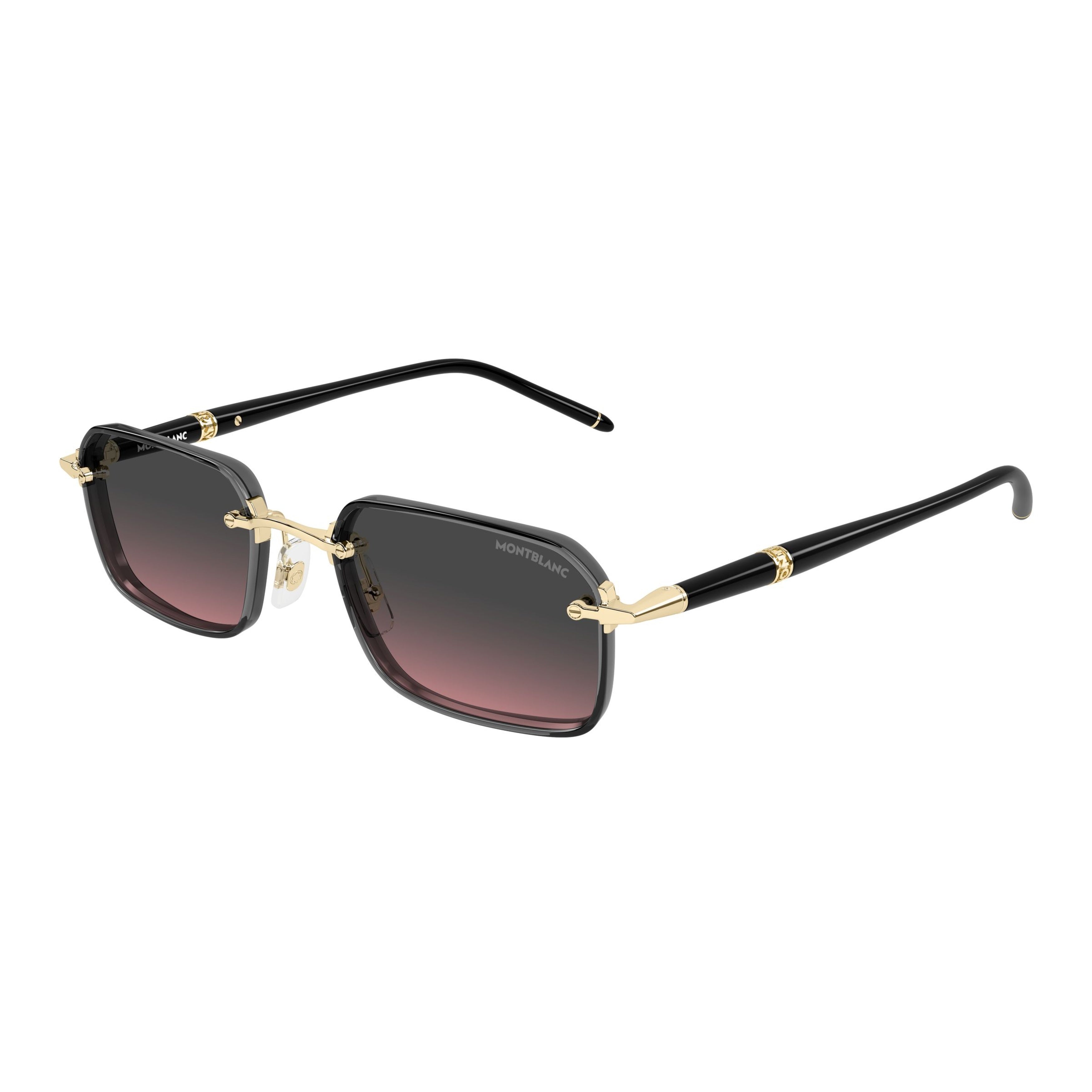 Gradient Lens Sunglasses With Gold-Toned Accents