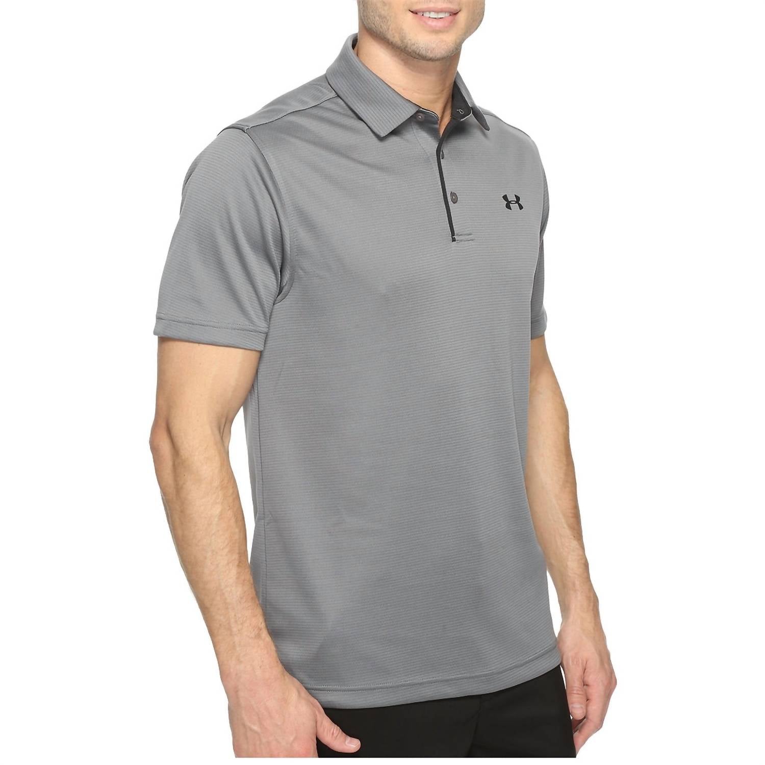 Tech Button Up Placket Polo In Graphite
