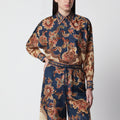 Zimmermann Aster Relaxed Navy Jacobean Shirt Women