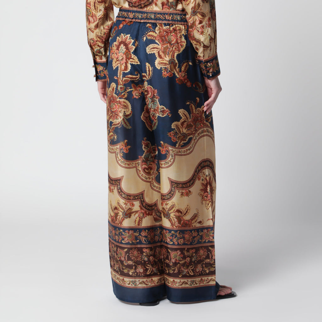 Zimmermann Aster Navy Jacobean Trousers Women