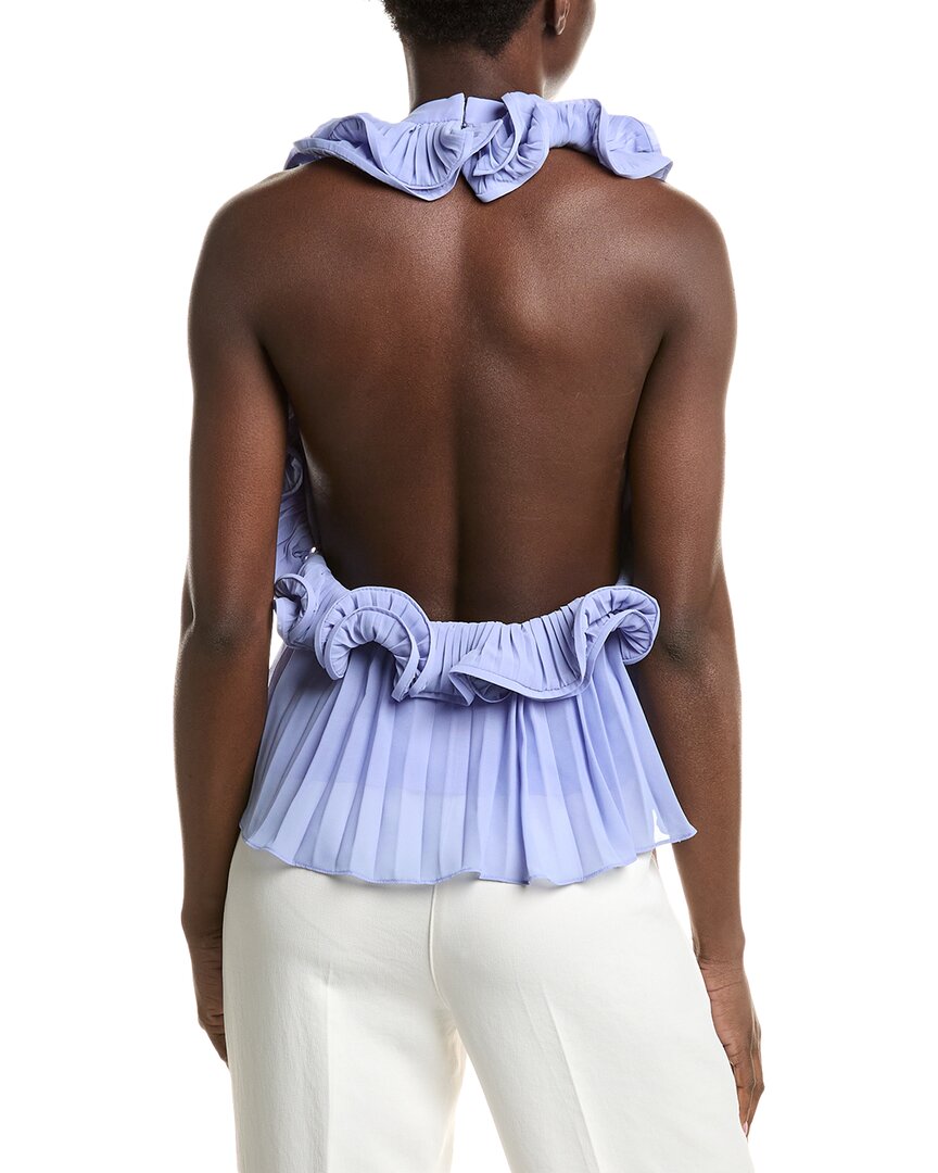 AMUR Halter Pleated Blouse