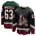 Men's Arizona Coyotes Matias Maccelli #63 Black Home Breakaway jersey