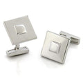 Rhodium Brass Cufflink with No Stone